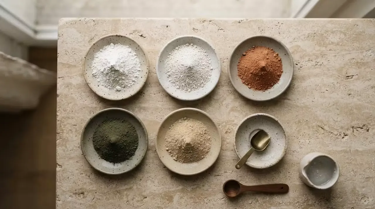Materia prima: cemento blanco, marmolina y pigmentos minerales